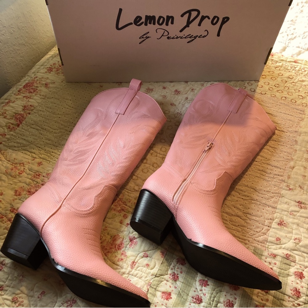 NIB Sold Out Dollskill Lemon Drop by Privileged Baby Late Last Night Cowboy Boot
